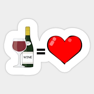 Love Wine Sticker